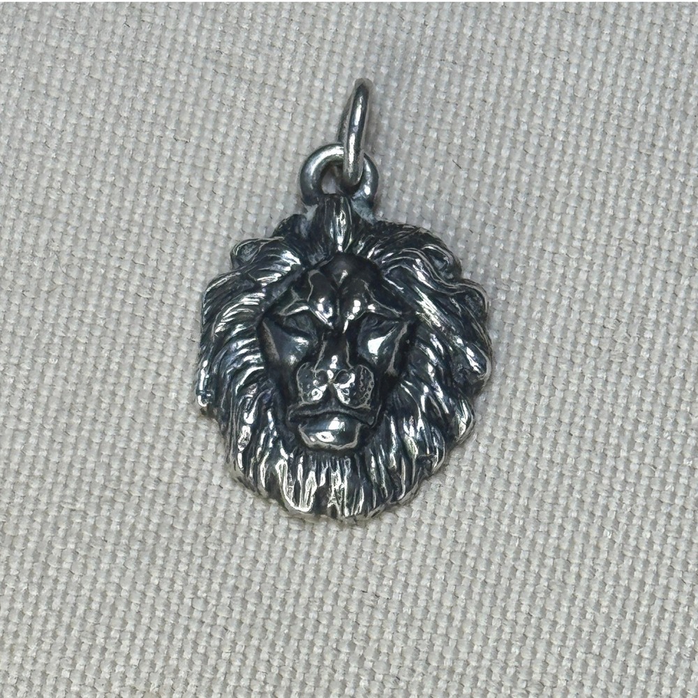 Retired Vintage James Avery Sterling Silver 925 Lion's Head Pendant Charm Small